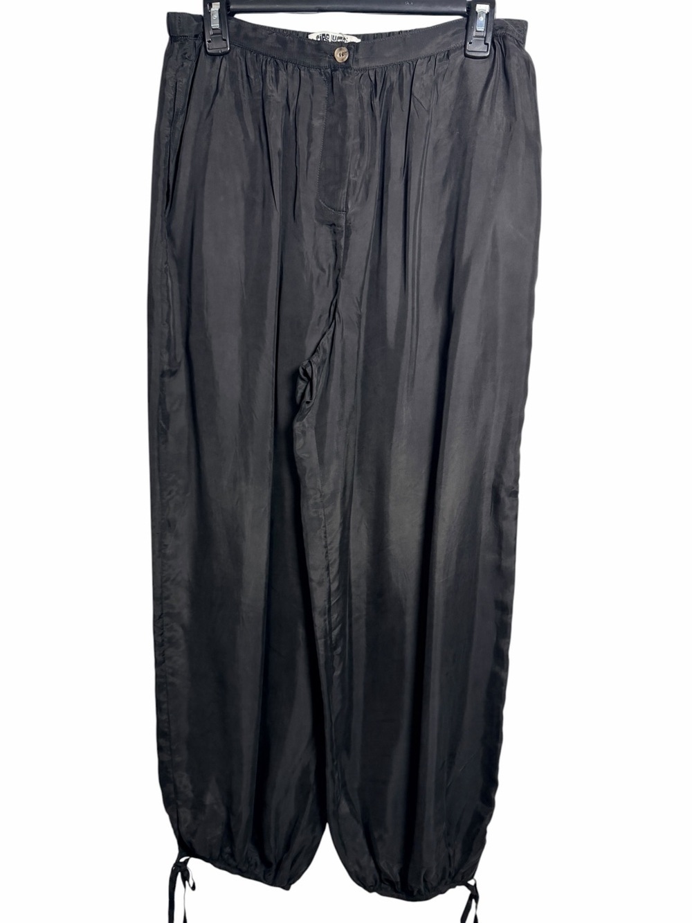 Ciao Lucia Vera Pant Black Cupro Balloon Wide Leg Tie Hem NWT Medium